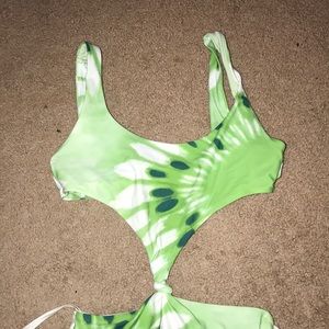 aerie one piece bathing suit, knot in the middle